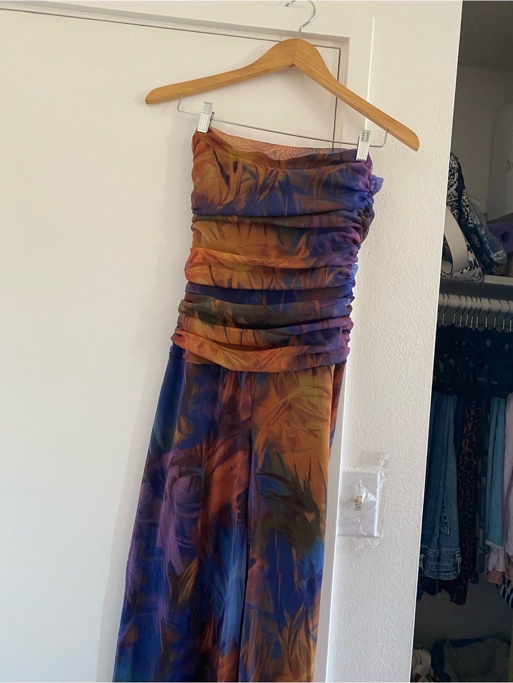 Beautiful sheer multi colored jumpsuit